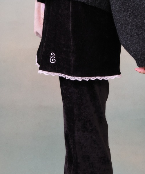 twins(nemne store)(ツインズ)の「Velvet Layered Skirt Pants(その他パンツ・レディース・Black/グレー・フリー)」の12枚目の写真