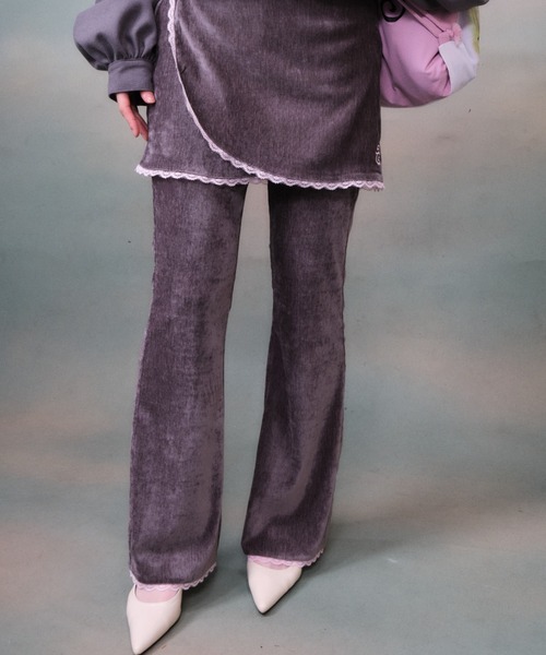 twins(nemne store)(ツインズ)の「Velvet Layered Skirt Pants(その他パンツ・レディース・Black/グレー・フリー)」の20枚目の写真