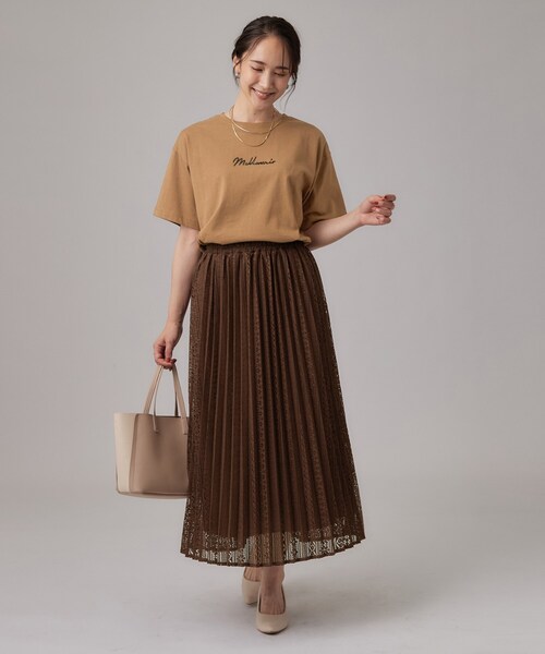 SHOO・LA・RUE(シューラルー)の「【S-LL】軽やかにゆれる 上品レースプリーツスカート(スカート・レディース・ベージュ/ブラウン系その他/スミクロ・00)」の15枚目の写真