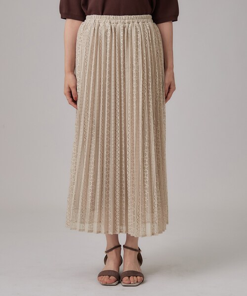SHOO・LA・RUE(シューラルー)の「【S-LL】軽やかにゆれる 上品レースプリーツスカート(スカート・レディース・ベージュ/ブラウン系その他/スミクロ・00)」の21枚目の写真