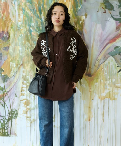 flaeu(フラユ)の「Light French Terry Big Shirt(シャツ/ブラウス・レディース・ブラウン/ブラック/アイボリー・FREE)」の18枚目の写真