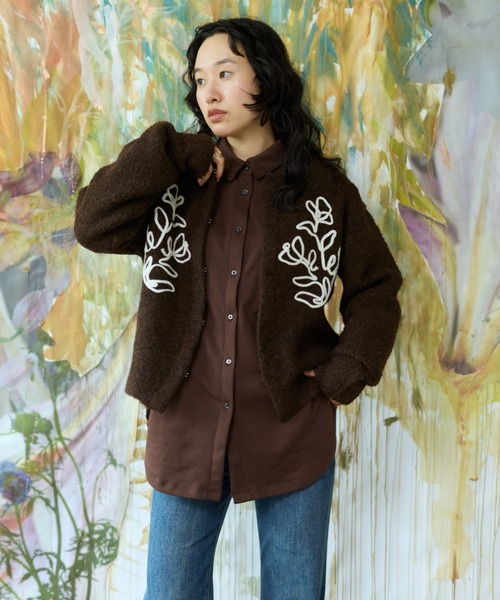 flaeu(フラユ)の「Light French Terry Big Shirt(シャツ/ブラウス・レディース・ブラウン/ブラック/アイボリー・FREE)」の19枚目の写真