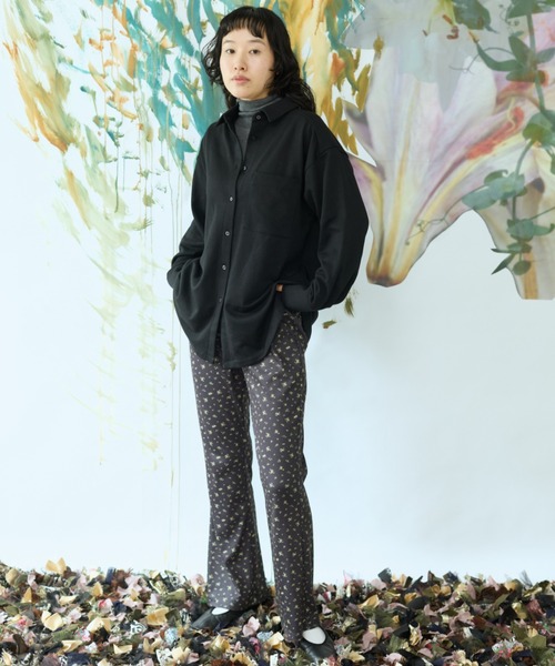 flaeu(フラユ)の「Light French Terry Big Shirt(シャツ/ブラウス・レディース・ブラウン/ブラック/アイボリー・FREE)」の12枚目の写真