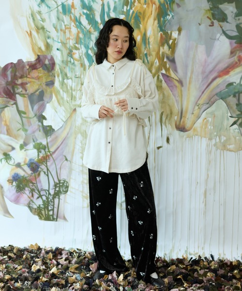flaeu(フラユ)の「Light French Terry Big Shirt(シャツ/ブラウス・レディース・ブラウン/ブラック/アイボリー・FREE)」の5枚目の写真