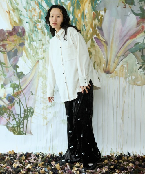 flaeu(フラユ)の「Light French Terry Big Shirt(シャツ/ブラウス・レディース・ブラウン/ブラック/アイボリー・FREE)」の7枚目の写真