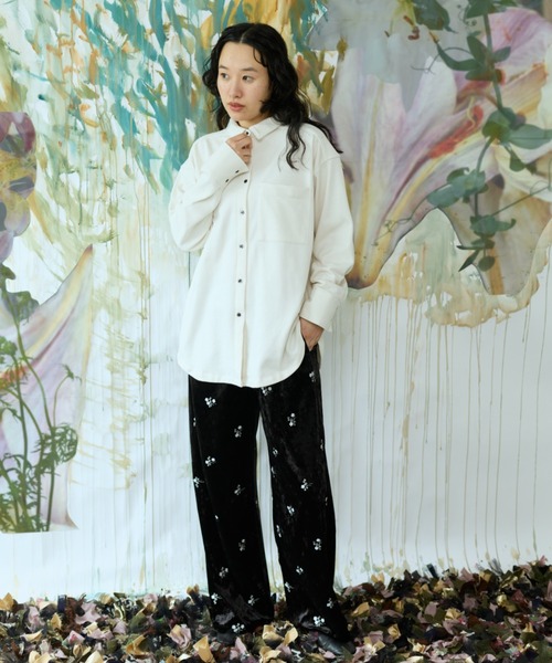 flaeu(フラユ)の「Light French Terry Big Shirt(シャツ/ブラウス・レディース・ブラウン/ブラック/アイボリー・FREE)」の8枚目の写真
