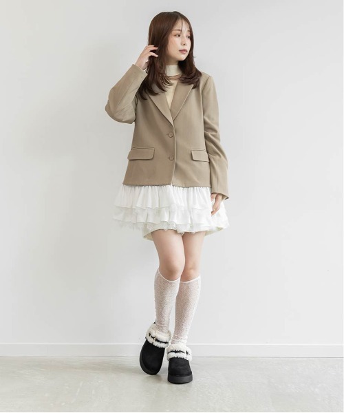 RANDA(ランダ)の「2WAY ベルトデザインファーサボシューズ(その他シューズ・レディース・ベージュ/ブラック・L/M/S/LL)」の6枚目の写真