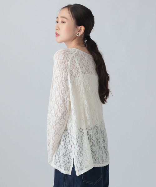 LEPSIM(レプシィム)の「フロントホックレース長袖プルオーバー 840096(Tシャツ/カットソー・レディース・ブラック/アイボリー/ブラウン・FREE)」の13枚目の写真