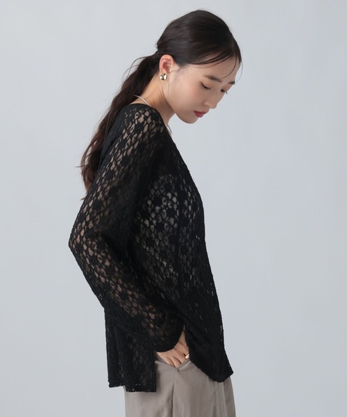 LEPSIM(レプシィム)の「フロントホックレース長袖プルオーバー 840096(Tシャツ/カットソー・レディース・ブラック/アイボリー/ブラウン・FREE)」の19枚目の写真