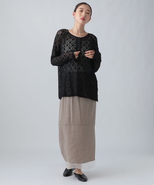 LEPSIM(レプシィム)の「フロントホックレース長袖プルオーバー 840096(Tシャツ/カットソー・レディース・ブラック/アイボリー/ブラウン・FREE)」の21枚目の写真