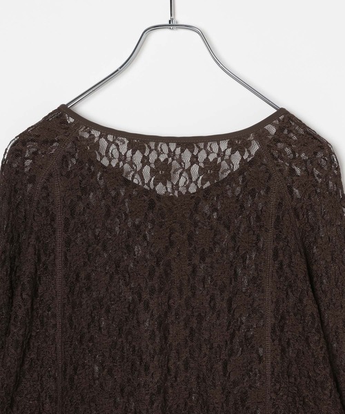 LEPSIM(レプシィム)の「フロントホックレース長袖プルオーバー 840096(Tシャツ/カットソー・レディース・ブラック/アイボリー/ブラウン・FREE)」の8枚目の写真