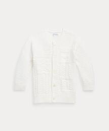 POLO RALPH LAUREN CHILDRENSWEAR（ポロ ラルフ ローレン チルドレンズウェア）の「コントラストニット オーガニック コットン カーディガン（その他ベビーウェア）」