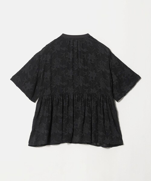 green label relaxing（グリーンレーベルリラクシング）の「カット ジャガード 5分袖 ブラウス（シャツ/ブラウス・レディース・ホワイト/ブラック・FREE）」の15枚目の写真