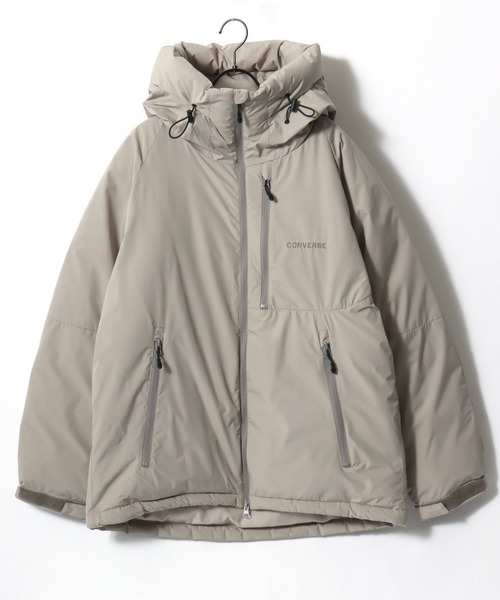 CONVERSE(コンバース)の「CONVERSE/コンバース Mountain Jacket Parka/防風 撥水 オーバーサイズ 中綿 ファイバーダウンジャケットパーカー/マウンテンパーカー/レディース メンズ(ダウンジャケット/コート・メンズ・ベージュ/ブラック・M/L/LL)」の9枚目の写真