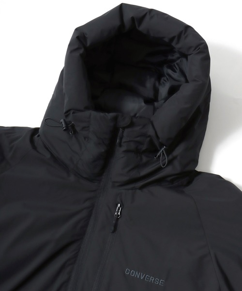CONVERSE(コンバース)の「CONVERSE/コンバース Mountain Jacket Parka/防風 撥水 オーバーサイズ 中綿 ファイバーダウンジャケットパーカー/マウンテンパーカー/レディース メンズ(ダウンジャケット/コート・メンズ・ベージュ/ブラック・M/L/LL)」の11枚目の写真