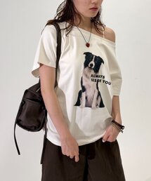 w closet | ワンショルDOGTシャツ(Tシャツ/カットソー)