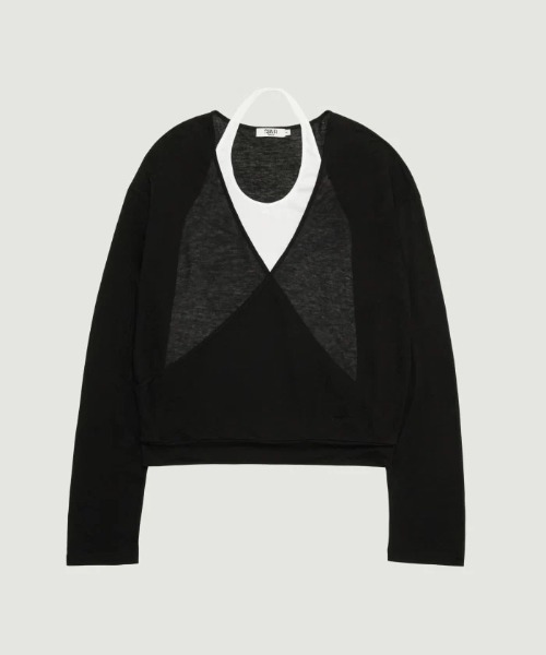 GRVRGROVE（グローブ）の「VARA HALTER WRAP SET（Tシャツ/カットソー・レディース・Beige/Black/グレー系・フリー）」の4枚目の写真