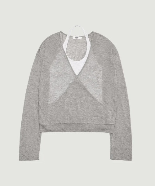 GRVRGROVE（グローブ）の「VARA HALTER WRAP SET（Tシャツ/カットソー・レディース・Beige/Black/グレー系・フリー）」の5枚目の写真