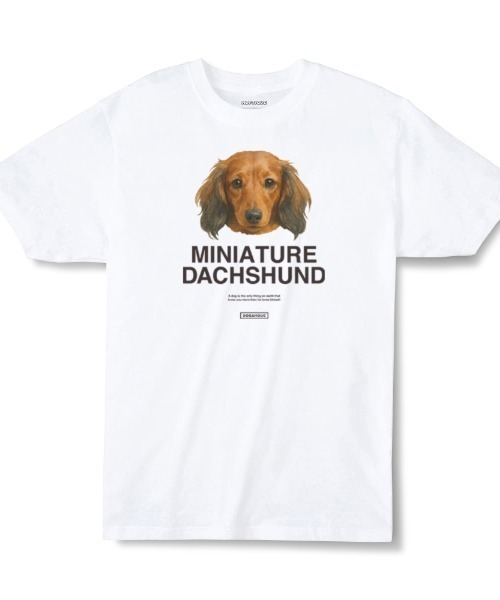 Moftique(モフティック)の「Moftique(モフティック) エントリーモデル 半袖Tシャツ アニマル ミニチュアダックスフンド 犬 ドッグ ペット インクジェットプリント 褪せ感 4.0オンス 薄手 トップス カットソー 夏 カジュアル レディース ユニセックス(Tシャツ/カットソー・レディース・ホワイト・S)」の1枚目の写真