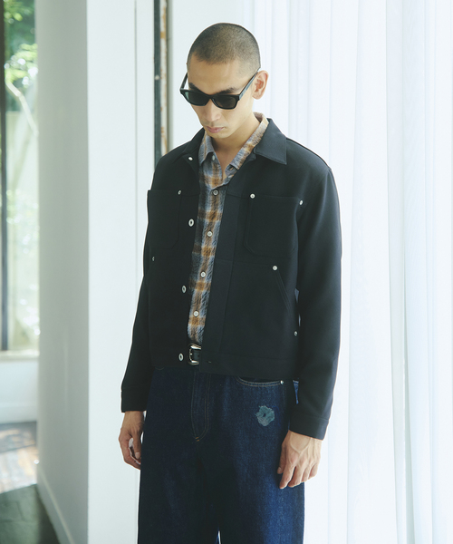 JOURNAL STANDARD(ジャーナルスタンダード)の「ポリ ツイル トリム フィット ジャケット(その他アウター・メンズ・チャコールグレー/ブラック/ブラウン・MEDIUM/LARGE)」の8枚目の写真