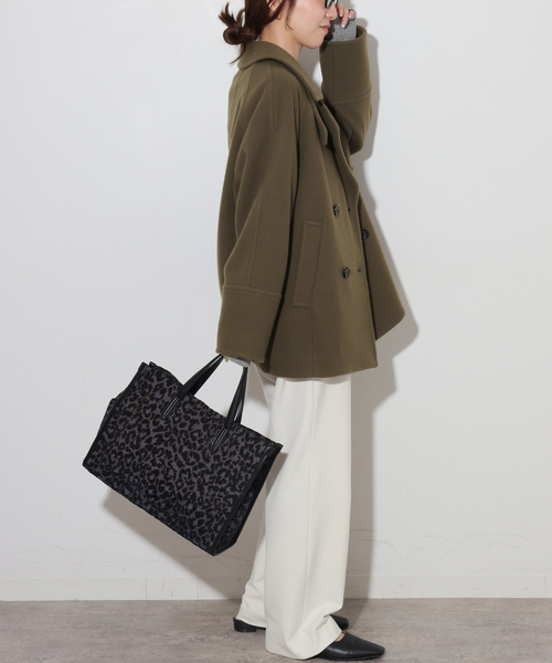 JOURNAL STANDARD relume(ジャーナルスタンダード レリューム)の「尾州ウールスーパー100スタンドPコート(ピーコート・レディース・ネイビー/カーキ/チョコ・38/36)」の17枚目の写真