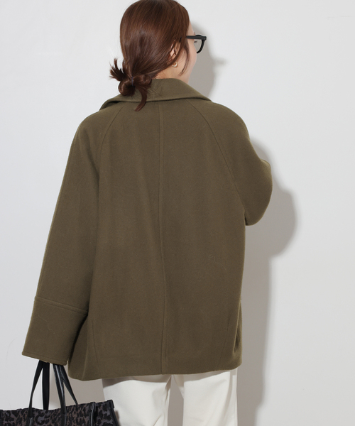 JOURNAL STANDARD relume(ジャーナルスタンダード レリューム)の「尾州ウールスーパー100スタンドPコート(ピーコート・レディース・ネイビー/カーキ/チョコ・38/36)」の21枚目の写真