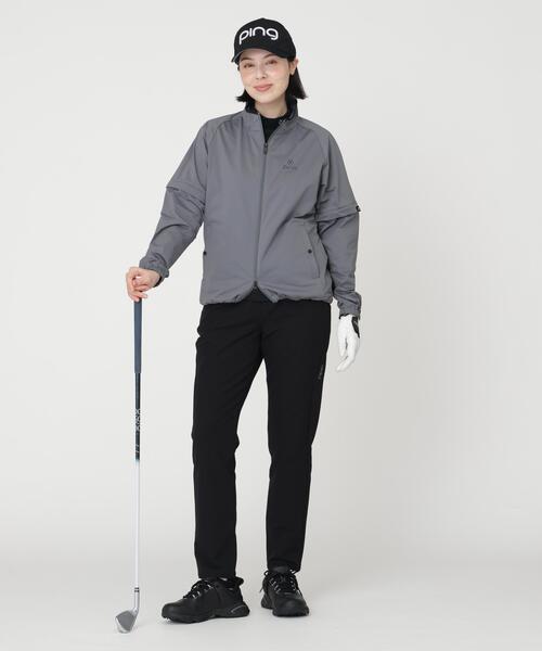 PING(ピン)の「【PING APPAREL】ストレッチハイゲージ天竺2WAYスタンドフルジップブルゾン (LADIES)(ブルゾン・レディース・グレー/ネイビー・LL/L/M)」の5枚目の写真