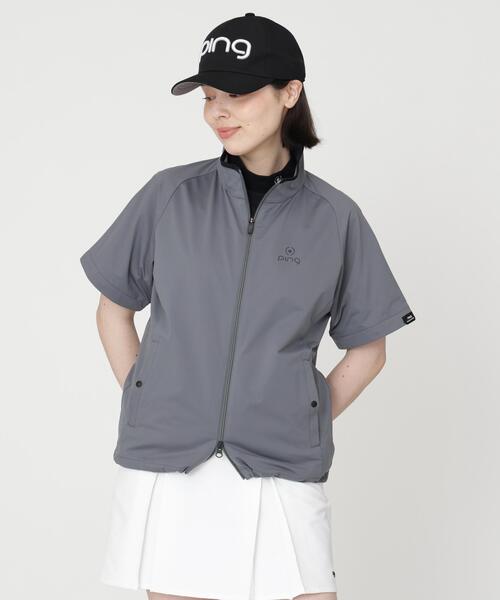 PING(ピン)の「【PING APPAREL】ストレッチハイゲージ天竺2WAYスタンドフルジップブルゾン (LADIES)(ブルゾン・レディース・グレー/ネイビー・LL/L/M)」の6枚目の写真