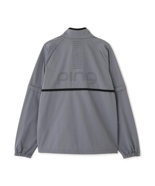 PING(ピン)の「【PING APPAREL】ストレッチハイゲージ天竺2WAYスタンドフルジップブルゾン (LADIES)(ブルゾン・レディース・グレー/ネイビー・LL/L/M)」の9枚目の写真