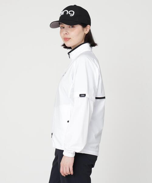 PING(ピン)の「【PING APPAREL】ストレッチハイゲージ天竺2WAYスタンドフルジップブルゾン (LADIES)(ブルゾン・レディース・グレー/ネイビー・LL/L/M)」の16枚目の写真
