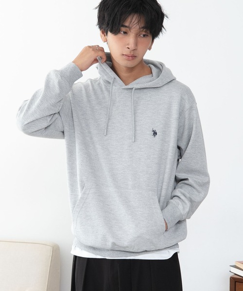 U.S. POLO ASSN.(ユーエスポロアッスン)の「WEGO/【26年秋冬新作】U.S.POLO ASSN.プルパーカー(パーカー・メンズ・ブラウン/杢グレー/ネイビー/ワイン/スミクロ/ブラック・X-LARGE/LARGE/MEDIUM)」の3枚目の写真