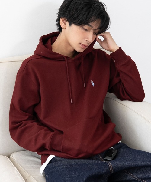 U.S. POLO ASSN.(ユーエスポロアッスン)の「WEGO/【26年秋冬新作】U.S.POLO ASSN.プルパーカー(パーカー・メンズ・ブラウン/杢グレー/ネイビー/ワイン/スミクロ/ブラック・X-LARGE/LARGE/MEDIUM)」の6枚目の写真