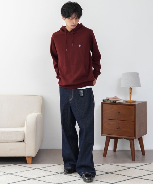 U.S. POLO ASSN.(ユーエスポロアッスン)の「WEGO/【26年秋冬新作】U.S.POLO ASSN.プルパーカー(パーカー・メンズ・ブラウン/杢グレー/ネイビー/ワイン/スミクロ/ブラック・X-LARGE/LARGE/MEDIUM)」の8枚目の写真