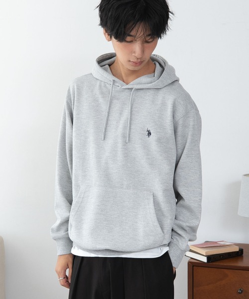 U.S. POLO ASSN.(ユーエスポロアッスン)の「WEGO/【26年秋冬新作】U.S.POLO ASSN.プルパーカー(パーカー・メンズ・ブラウン/杢グレー/ネイビー/ワイン/スミクロ/ブラック・X-LARGE/LARGE/MEDIUM)」の9枚目の写真