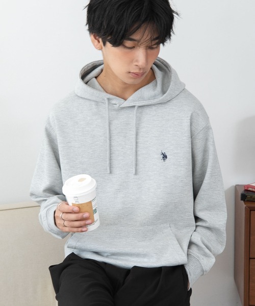 U.S. POLO ASSN.(ユーエスポロアッスン)の「WEGO/【26年秋冬新作】U.S.POLO ASSN.プルパーカー(パーカー・メンズ・ブラウン/杢グレー/ネイビー/ワイン/スミクロ/ブラック・X-LARGE/LARGE/MEDIUM)」の12枚目の写真