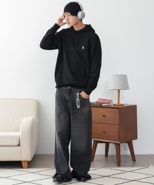 U.S. POLO ASSN.(ユーエスポロアッスン)の「WEGO/【26年秋冬新作】U.S.POLO ASSN.プルパーカー(パーカー・メンズ・ブラウン/杢グレー/ネイビー/ワイン/スミクロ/ブラック・X-LARGE/LARGE/MEDIUM)」の20枚目の写真