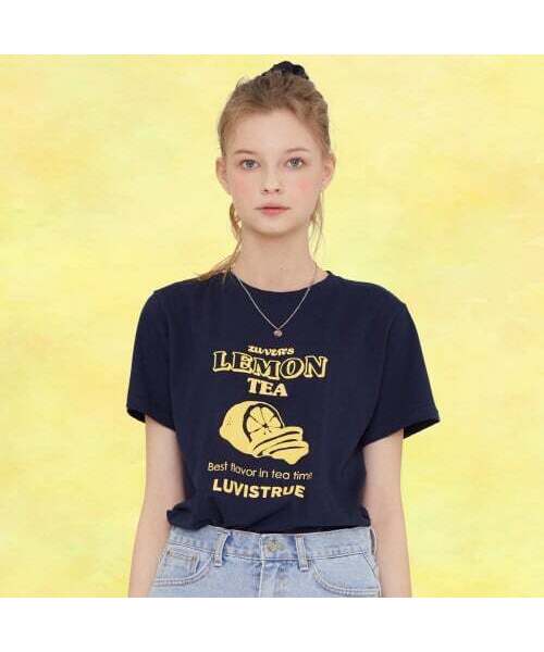 LUVISTRUE(ラヴイズトゥルー)の「SZ LEMON T-SHIRT(NAVY)(Tシャツ/カットソー・レディース・その他・FREE)」の2枚目の写真