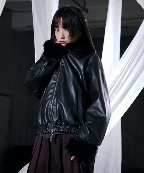 Ellno Loset(エルノロゼット)の「2wayファーブルゾン(ブルゾン・メンズ・ブラック/ブラック系その他/キャメル・LARGE/MEDIUM/SMALL)」の16枚目の写真