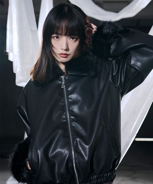 Ellno Loset(エルノロゼット)の「2wayファーブルゾン(ブルゾン・メンズ・ブラック/ブラック系その他/キャメル・LARGE/MEDIUM/SMALL)」の13枚目の写真