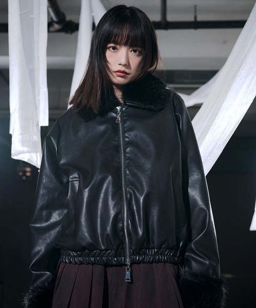 Ellno Loset(エルノロゼット)の「2wayファーブルゾン(ブルゾン・メンズ・ブラック/ブラック系その他/キャメル・LARGE/MEDIUM/SMALL)」の15枚目の写真