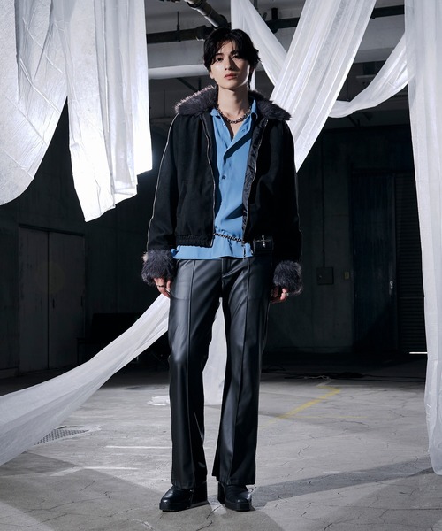 Ellno Loset(エルノロゼット)の「2wayファーブルゾン(ブルゾン・メンズ・ブラック/ブラック系その他/キャメル・LARGE/MEDIUM/SMALL)」の22枚目の写真