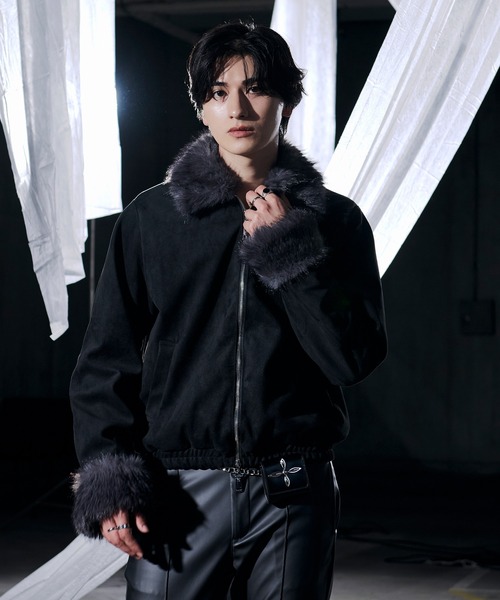 Ellno Loset(エルノロゼット)の「2wayファーブルゾン(ブルゾン・メンズ・ブラック/ブラック系その他/キャメル・LARGE/MEDIUM/SMALL)」の18枚目の写真