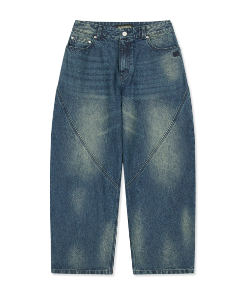 BROWNBREATH（ブラウンブレス）の「W TAG WASHED DENIM PANTS（デニムパンツ・レディース・ブルー/ブラック・SMALL/MEDIUM）」の4枚目の写真