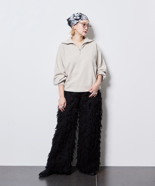 TAAKK(ターク)の「TAAKK SHAGGY DENIM PANTS TA26AW-PT338:パンツ(デニムパンツ・レディース・ブラック・MEDIUM/SMALL)」の3枚目の写真