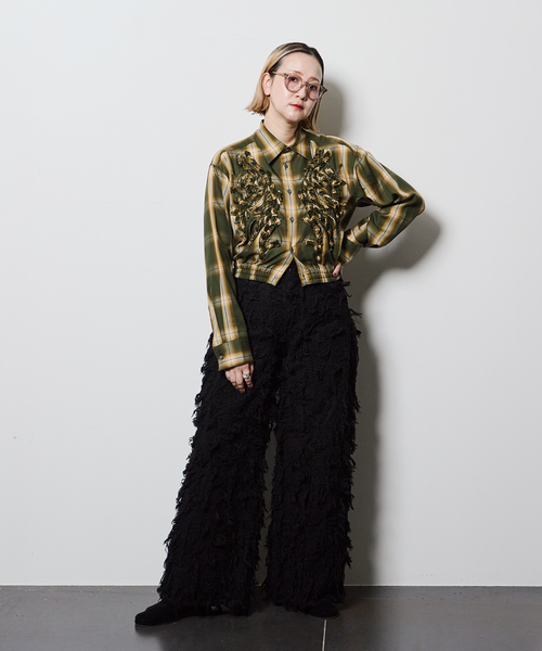 TAAKK(ターク)の「TAAKK SHAGGY DENIM PANTS TA26AW-PT338:パンツ(デニムパンツ・レディース・ブラック・MEDIUM/SMALL)」の5枚目の写真