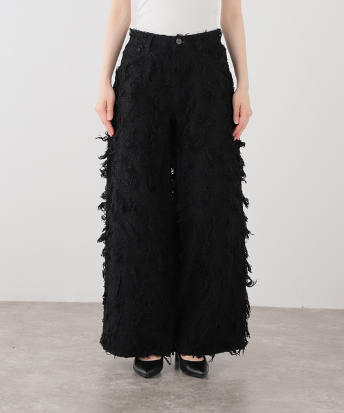 TAAKK(ターク)の「TAAKK SHAGGY DENIM PANTS TA26AW-PT338:パンツ(デニムパンツ・レディース・ブラック・MEDIUM/SMALL)」の12枚目の写真