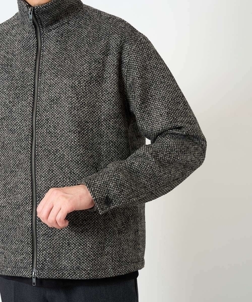 a.v.v（アーヴェヴェ）の「＼WEB限定予約／ツイードスタンドカラージップブルゾン（テーラードジャケット・メンズ・ダークグレー・46/48）」の17枚目の写真