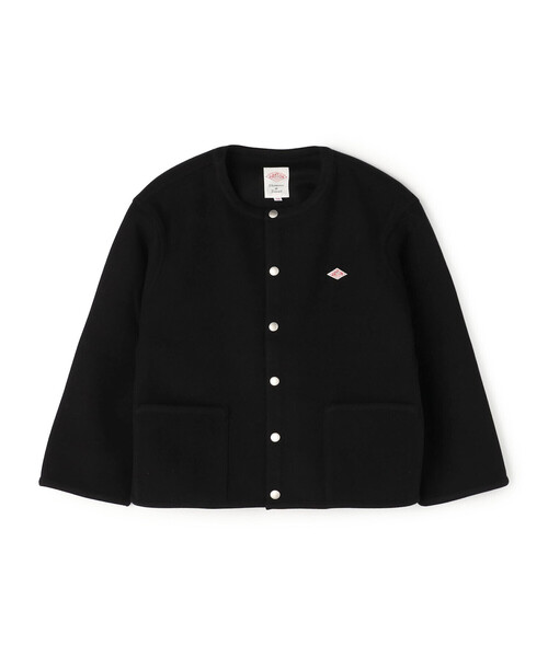 Women's Fleece Like Collarless Jacket（ノーカラージャケット