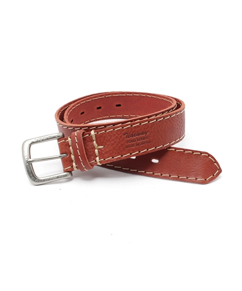 TIDEWAY(タイドウェイ)の「VONO OIL BELT35MM/ベルト(ベルト・メンズ・イエロー/ブラック/チョコ/ブルー/ブラウン/グリーン/キャメル/レッド・FREE)」の2枚目の写真