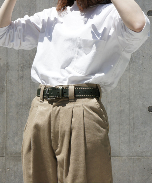 TIDEWAY(タイドウェイ)の「VONO OIL BELT35MM/ベルト(ベルト・メンズ・イエロー/ブラック/チョコ/ブルー/ブラウン/グリーン/キャメル/レッド・FREE)」の9枚目の写真